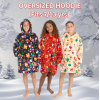 Kids Christmas Plush Oversized Hoodie  (One Size - 7-13 Years)